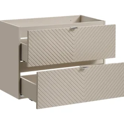 Garnero Arredamenti Mobile bagno sospeso 80cm con lavabo 2 cassetti beige cashmere Neutry Best