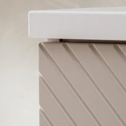 Garnero Arredamenti Mobile bagno sospeso 80cm con lavabo 2 cassetti beige cashmere Neutry Best