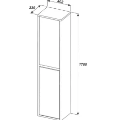 Garnero Arredamenti Mobile bagno sospeso 100cm con lavabo, mobile specchio e colonna rovere antracite Stony Best