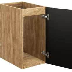 Garnero Arredamenti Mobile bagno sospeso 100cm con lavabo e colonna nero rovere Swim Hot