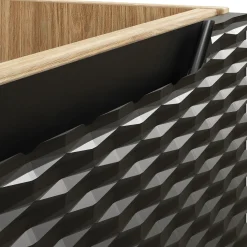 Garnero Arredamenti Mobile bagno sospeso 100cm con lavabo e colonna nero rovere Swim Hot