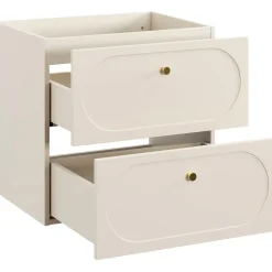 Garnero Arredamenti Mobile bagno sospeso fresato 120cm con colonna beige Sand Outlet