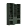 Garnero Arredamenti Mobile cucina 140x198h cm contenitore con portabottiglie verde Provenza Outlet