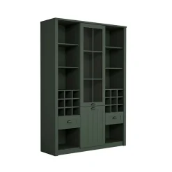 Garnero Arredamenti Mobile cucina 140x198h cm contenitore con portabottiglie verde Provenza Outlet