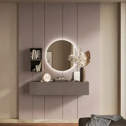 Garnero Arredamenti Mobile ingresso sospeso 138x140h cm 1 anta 2 cubotti  marrone Sunset 57 Bronzo Best