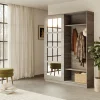 Garnero Arredamenti Mobile ingresso 150x200h cm anta scorrevole e specchio rovere naturale Sajama Online