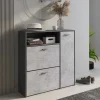 Garnero Arredamenti Mobile ingresso 92x94h cm con scarpiera grafite cemento Mars Hot