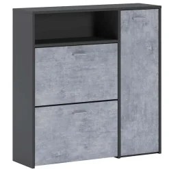 Garnero Arredamenti Mobile ingresso 92x94h cm con scarpiera grafite cemento Mars Hot