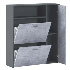 Garnero Arredamenti Mobile ingresso 92x94h cm con scarpiera grafite cemento Mars Hot