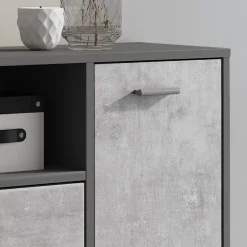 Garnero Arredamenti Mobile ingresso 92x94h cm con scarpiera grafite cemento Mars Hot