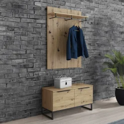 Garnero Arredamenti Mobile ingresso 98x200h cm design moderno rovere Rustic Online