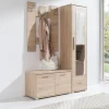 Garnero Arredamenti Mobile ingresso 140x193h cm moderno rovere Clarissa 1 Gihome®