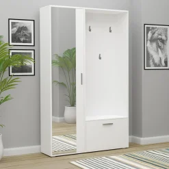 Garnero Arredamenti Mobile ingresso 120x196h cm reversibile con specchio bianco Elios Best