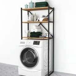 Garnero Arredamenti Mobile lavatrice 66x160h cm industrial metallo Canarie Rovere New