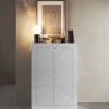 Garnero Arredamenti Mobile multiuso ingresso 78x116h cm scarpiera bianco lucido Eternity Discount