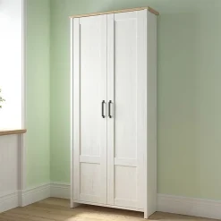 Garnero Arredamenti Mobile multiuso 85x201h cm 2 ante bianco frassinato rovere Lars Clearance