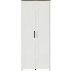 Garnero Arredamenti Mobile multiuso 85x201h cm 2 ante bianco frassinato rovere Lars Clearance