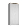 Garnero Arredamenti Mobile multiuso 90x198h cm 2 ante bianco frassinato rovere Provenza Online
