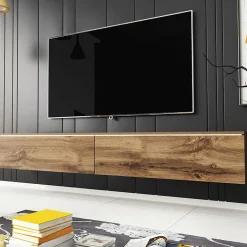 Garnero Arredamenti Mobile porta TV sospeso 180x30h cm con LED design Silvia Rovere Outlet