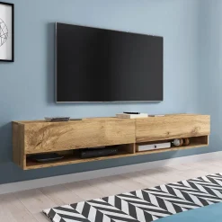 Garnero Arredamenti Mobile porta TV sospeso 180x30h cm 2 ante Gregoria Rovere Outlet