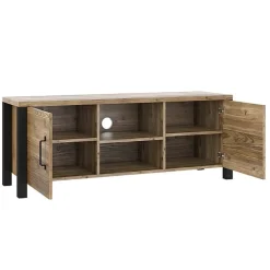 Garnero Arredamenti Mobile porta TV 147x57h cm 2 ante quercia nero opaco Nebraska Outlet