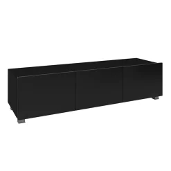 Garnero Arredamenti Mobile porta TV 150x37h cm 2 ante Mons Nero Lucido
