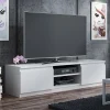 Garnero Arredamenti Mobile porta TV 140x36h cm 2 ante 2 vani moderno bianco Hippo Online