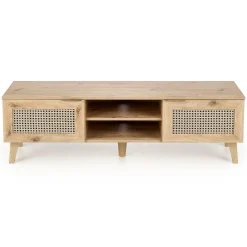 Garnero Arredamenti Mobile porta tv 150x45h cm 2 ante 2 vani a giorno moderno rovere Sombra Hot