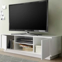 Garnero Arredamenti Mobile porta TV 139x44h cm 2 ante soggiorno bianco lucido Spirit