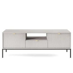Garnero Arredamenti Mobile porta TV 154x56h cm 2 ante moderno soggiorno Alisa Grigio Hot