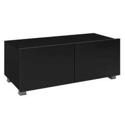 Garnero Arredamenti Mobile porta TV 100x37h cm 2 ante Mons Nero Lucido Clearance