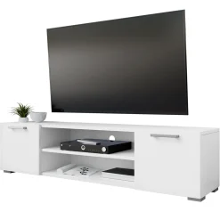 Garnero Arredamenti Mobile porta TV 156x36h cm 2 ante design moderno bianco Pastello Hot