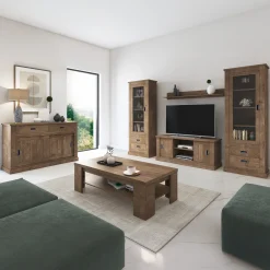 Garnero Arredamenti Mobile porta TV 145x60h cm 2 ante 2 vani a giorno nero Islen Noce Online