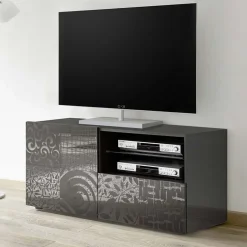 Garnero Arredamenti Mobile porta TV 122x57h cm 1 anta 1 cassetto grigio Paradise Antracite Sale