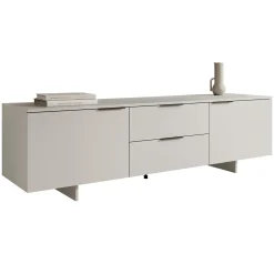 Garnero Arredamenti Mobile porta TV 180x55h cm 2 cassetti grigio Stone