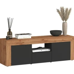 Garnero Arredamenti Mobile porta tv 155x51h cm antracite rovere Block Antracite - Rovere Online