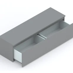 Garnero Arredamenti Mobile porta TV 138x40h cm moderno soggiorno con cassettone grigio scuro Elion Sale