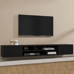 Garnero Arredamenti Mobile porta TV 208x33h cm soggiorno nero Maserati Outlet