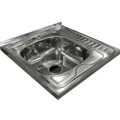 Garnero Arredamenti Mobile sottolavello cucina 60x86h cm multiuso con lavello acciaio inox 2 ante Talise Bianco Frassinato Clearance