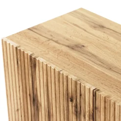 Garnero Arredamenti Mobile TV con camino 181x50h cm moderno cannettato Essence Quercia Best