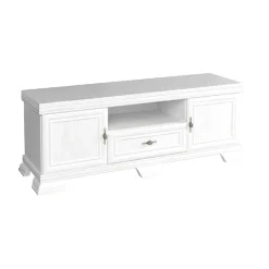 Garnero Arredamenti Mobile TV 158x59cm 2 ante 1 cassetto shabby Kelly Bianco Frassinato Best