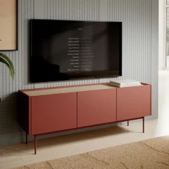 Garnero Arredamenti Mobile TV 144x55h cm design moderno rosso Passion Best