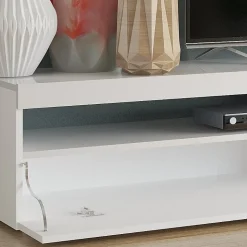 Garnero Arredamenti Mobile TV 200x36h cm moderno bianco lucido Denver Big Online