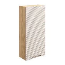 Garnero Arredamenti Pensile bagno sospeso 35x75h cm 1 anta beige rovere Swim Beige - Rovere Outlet