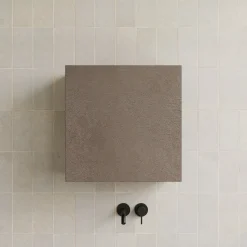 Garnero Arredamenti Pensile cubo sospeso bagno 55x50h cm 1 anta reversibile scuro Sunset Marrone Sale