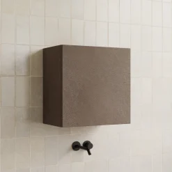 Garnero Arredamenti Pensile cubo sospeso bagno 55x50h cm 1 anta reversibile scuro Sunset Marrone Sale