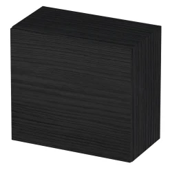 Garnero Arredamenti Pensile cubo sospeso 55x50h cm 1 anta reversibile Sunset Nero Frassinato Best