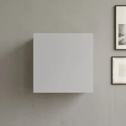 Garnero Arredamenti Pensile cubo sospeso 55x50h cm 1 anta reversibile Sunset Grigio chiaro Sale