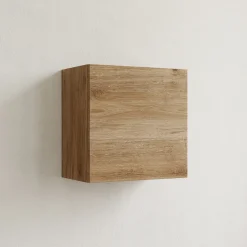 Garnero Arredamenti Pensile cubo sospeso 55x50h cm 1 anta reversibile Sunset Rovere Chiaro Discount