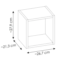 Garnero Arredamenti Pensile cubo 27x28h cm opaco Corallo Bianco Hot